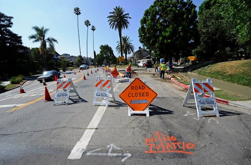 Road repairs in Los Angeles. Credit: Kevork Djansezian / Getty Images