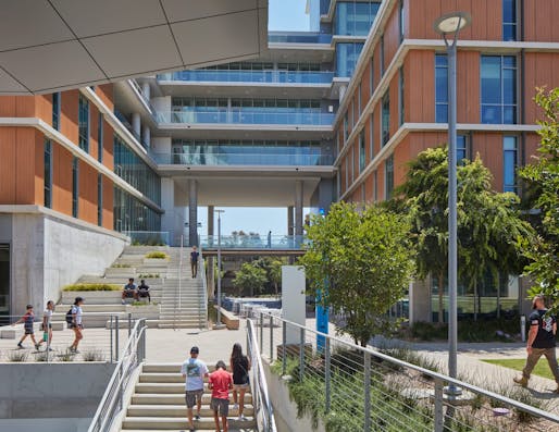 UC San Diego North Torrey Pines Living & Learning Neighborhood by HKS, Inc & Safdie Rabines Architects. Image credit: Tom Harris