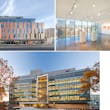 Clockwise from top left: north side of Myrtle Hall from Myrtle Avenue; Digital Arts Gallery; atrium view from the second floor of Myrtle Hall, facing Willoughby Avenue; south side of Myrtle Hall from Willoughby Avenue. Photos credit Alexander Severin/RAZUMMEDIA.