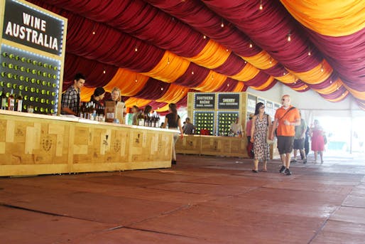 The wine tent was designed to retain 360-degree views of the park. (Photo: Erin Goldberger)