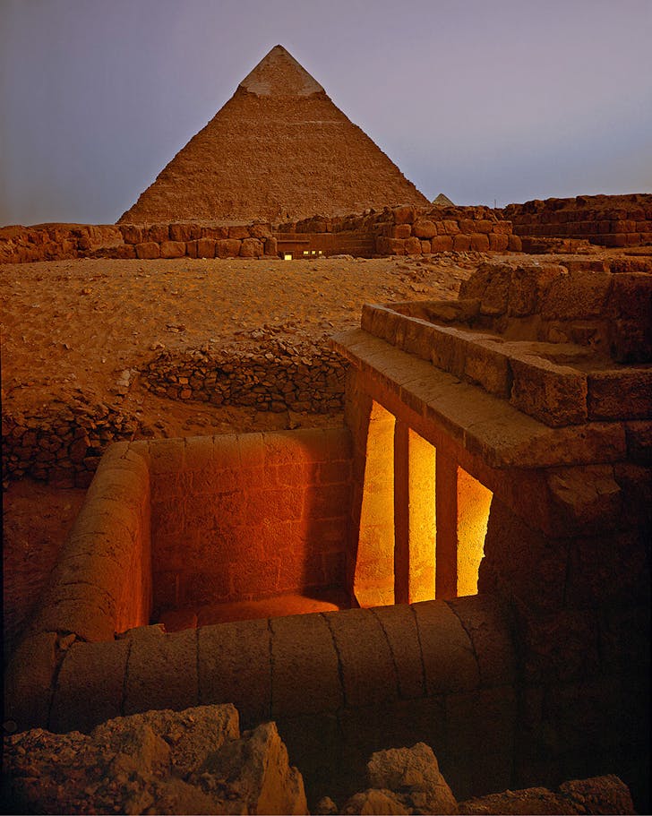 Paul Warchol: Newly excavated tombs at Giza. Shot for Condé Nast Traveler in Egypt, 1990. © Paul Warchol