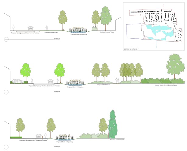 Davis Landscape Architecture - Star Lane Ph2 Residential Landscape Architect Sections Swale Outline Planning