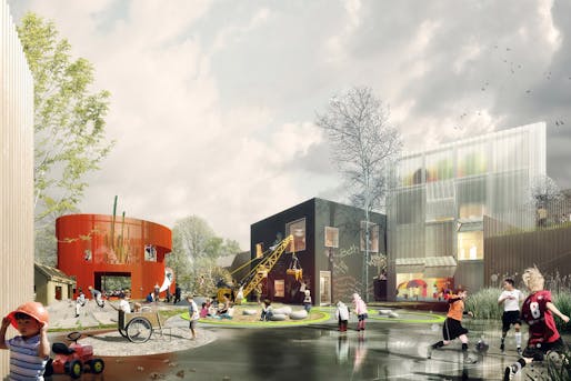 Winning design of the Prinsessegade Kindergarden and Youth Club competition (Image: COBE, NORD Architects, PK3 and Grontmij)