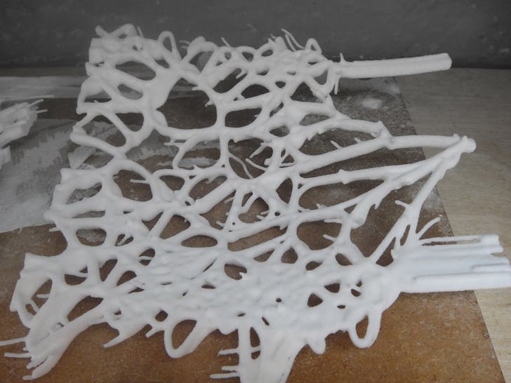 3d printed model / branching system (Photo: Architectural Association)