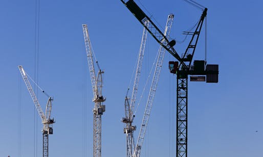 Construction cranes are becoming a common sight around U.K. universities. Photograph: Graham Turner for the Guardian, via theguardian.com