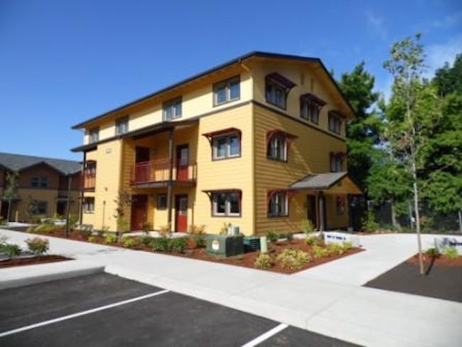 The Stellar Apartments in Eugene, OR are certified passive houses and were highlighted by Katrin Klingenberg. Credit: St. Vincent de Paul Society of Lane County