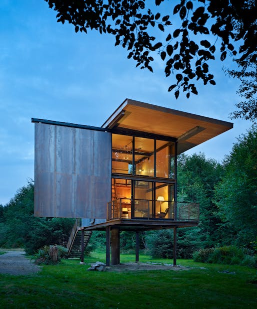 Sol Duc Cabin (Seattle) by Olson Kundig Architects. Photo: Benjamin Benschneider