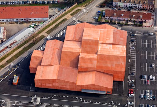 The Forum Sport and Community Center in Saint-Louis, France, 2016. Photo: Guillaume Guérin.