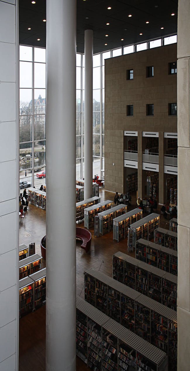 Interior of Malmö City Library, Henning Larsen Architects