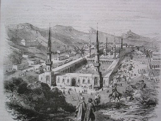 The Prophet's Mosque during the Ottoman period. Credit: WikiCommons