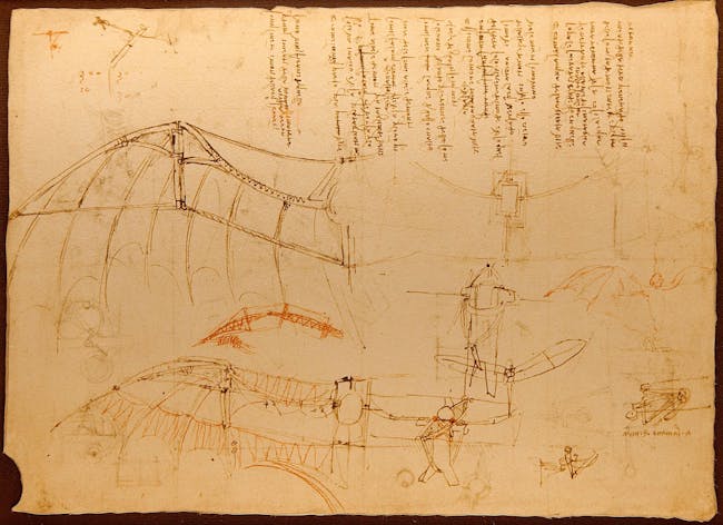 Leonardo Da Vinci can be seen as an early practitioner of bio-inspired robotic design. Via: Wikicommons