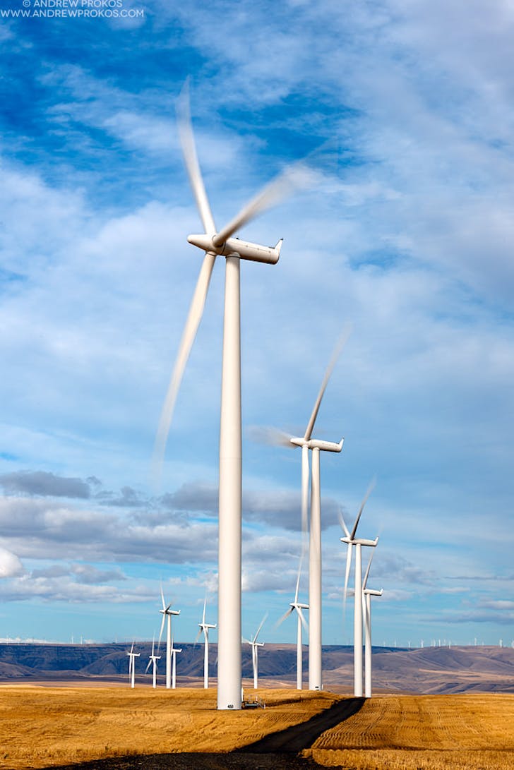 Wind Turbines, Oregon © Andrew Prokos