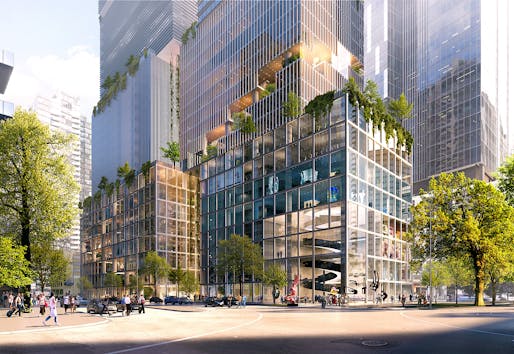 The Lanescraper proposal by BIG, located in Melbourne, AU. Image: BIG. 