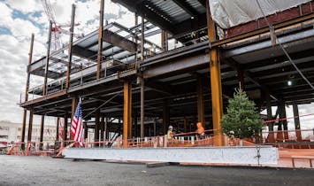 Harvard's new Behnisch-designed Science and Engineering Complex tops out
