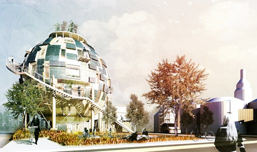 Third Prize at the 2011 DOW Design to Zero competition: Oil Silo Home by PINKCLOUD. DK (Image: PINKCLOUD. DK)