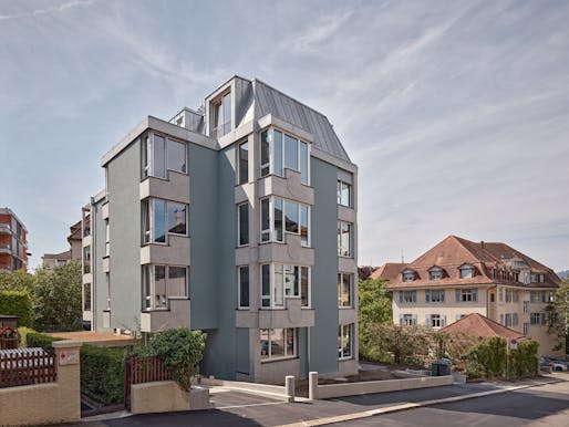 GOLD AWARD Residential Multi-family winner: Edelaar Mosayebi Inderbitzin Architekten​'s Narzissenstrasse apartment house. Photo: Roland Bernath.