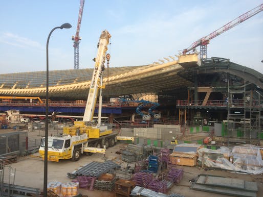 The Forum des Halles under construction in 2014, via wikimedia.org
