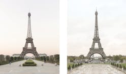 China's extreme "duplitecture" photographed next to its Paris equivalent 