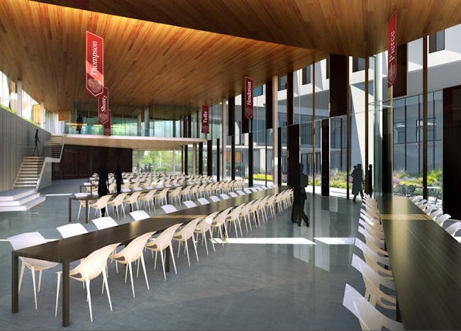 The interior of the new Dining Commons