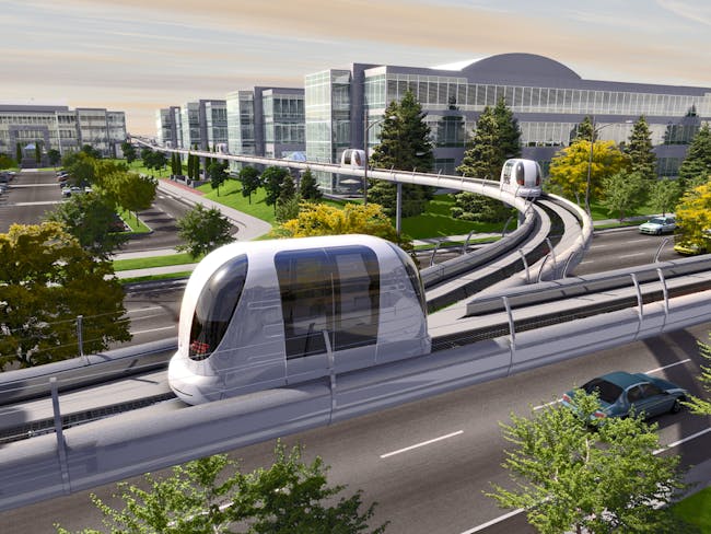 A personal rapid transit system uses a fleet of small, car-sized pods to transport people… more USA PRT
