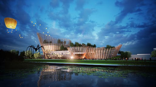 Entry to the Taichung City Cultural Center competition by Maxthreads Architectural Design and Planning (Image: Maxthreads)