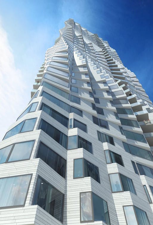 Jeanne Gang's proposed 40-story tower for Folsom and Spear streets in San Francisco. Image: Studio Gang, via sfchronicle.com.