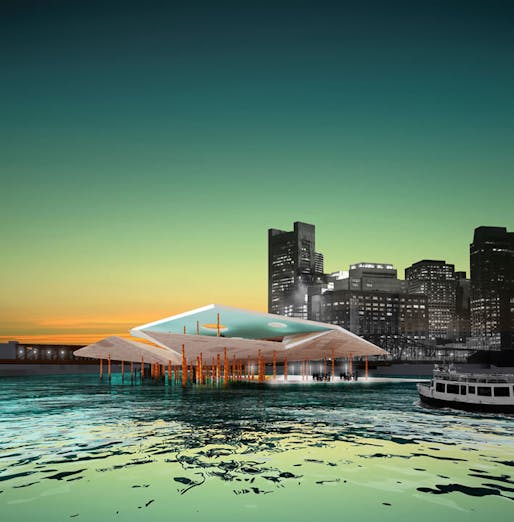 Robert Alexander's design for a water transit station in Boston won him the 2013 Rotch Travelling Scholarship (Image: Robert Alexander)