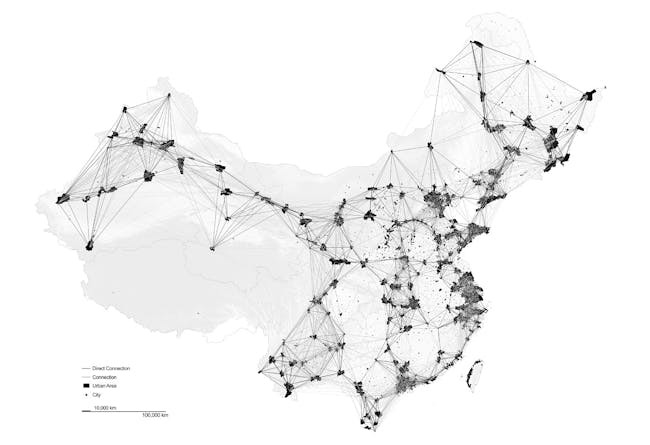 China city network. Image credit and courtesy of Dingliang Yang.