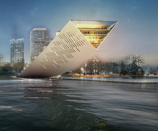 Detail of the 1st Place Project, MIAMI LIFT by Studio Dror 