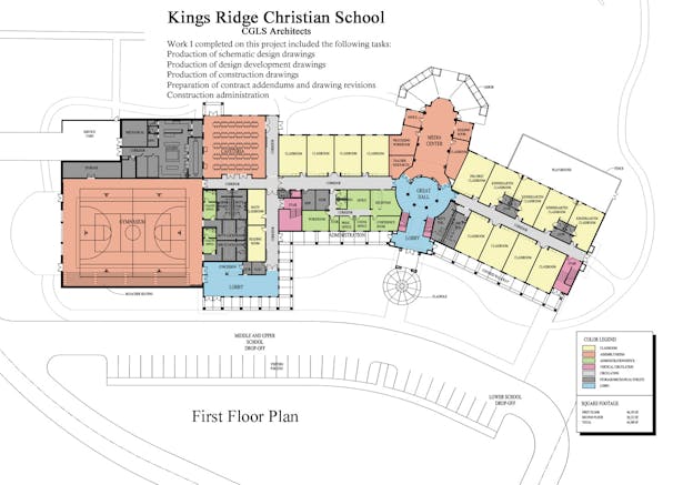 Kings Ridge Christian School-first floor plan