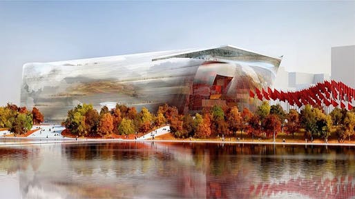 Winning design for the National Art Museum of China by Ateliers Jean Nouvel and Beijing Institute Architecture Design (BIAD)